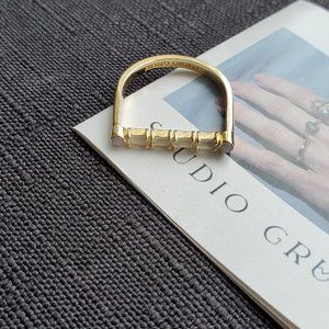 Studio Grun Anthropologie Cha Cha ring Moonstone and Pink Opal